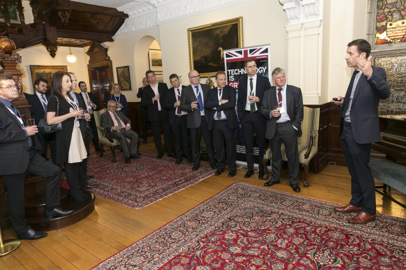 Causeway Coast and Glens Borough Council’s Director of Leisure and Development Richard Baker addresses guests at the reception.