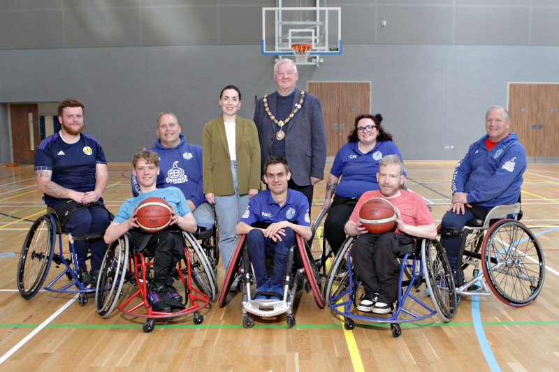 The Mayor, Cllr Steven Callaghan, pictured with members of the group. Picture credit: Ciaran Clancy