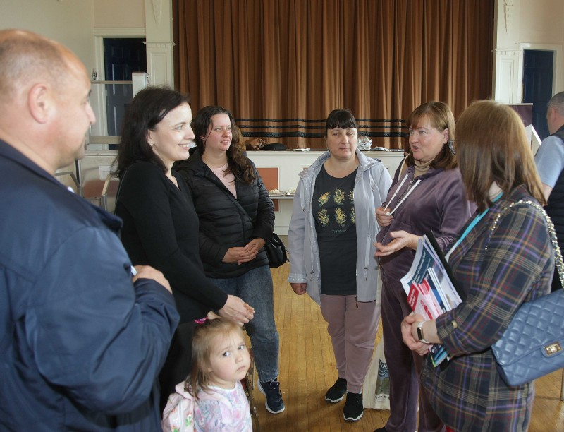 Some of those who attended the event alongside an interpreter.