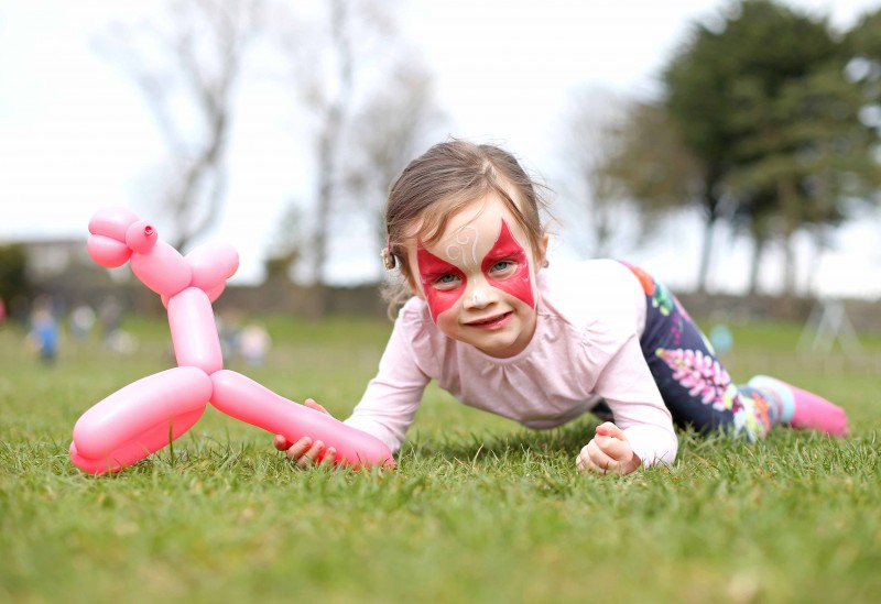 Sofia Mc Auley pictured enjoying the sun at Ballymoney Spring Fair.