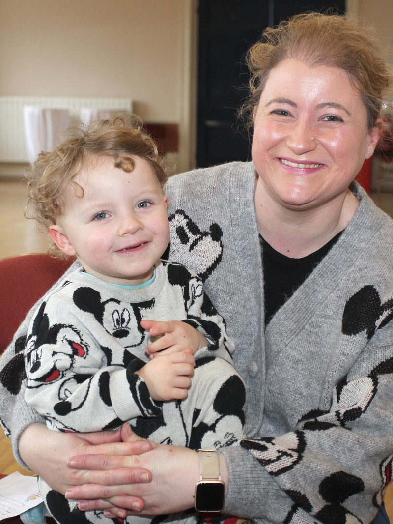 Some of those who enjoyed the family storytelling session held in Ballymoney.