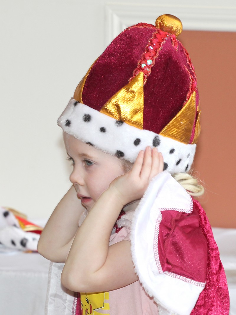 Enjoying some dress-up fun at the family storytelling session held in Ballymoney.