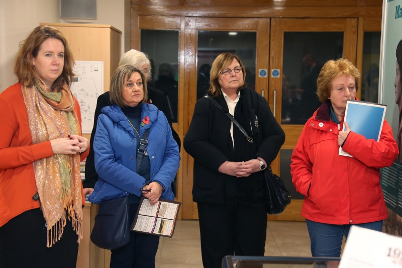 Pictured are some of those who attended the exhibition launch in Ballymoney Museum.