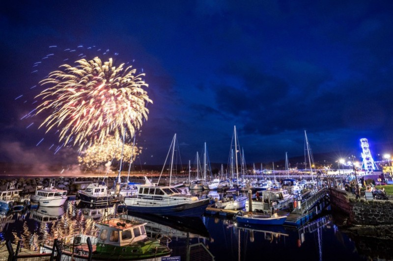 The spectacular fireworks display which took place on Saturday 24th August, bursting with colour above the boats in the Marina.