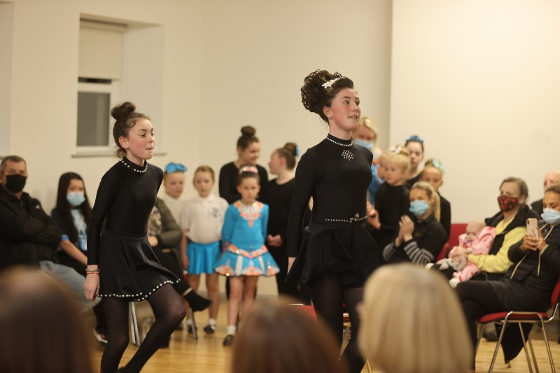 Dancers from the Pringle School of Irish Dancing perform at the musical evening held at Aghanloo Community Centre.