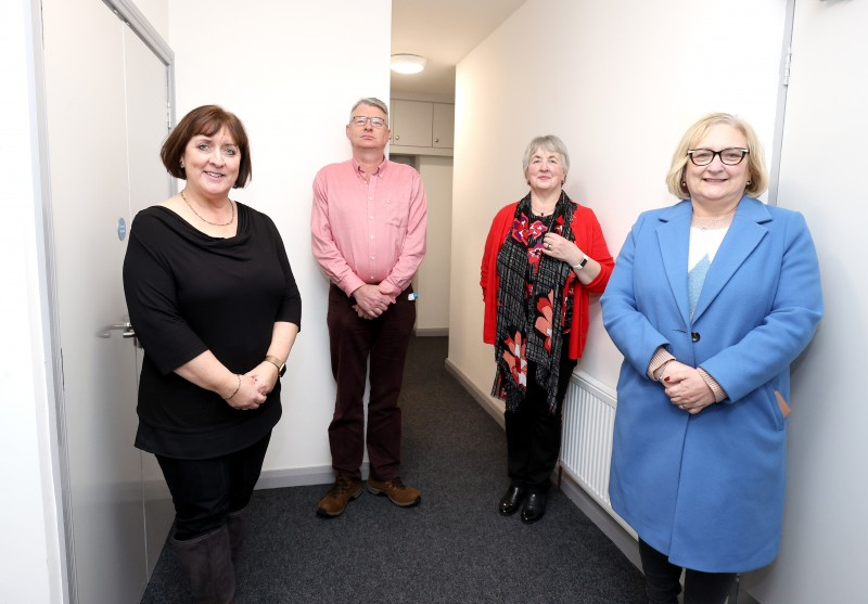 Pictured at the musical evening held at Aghanloo Community Centre are Causeway Coast and Glens Borough Council’s Good Relations Officer Joy Wisener, John Thompson and Elizabeth Scott from Aghanloo Community Association and Councillor Brenda Chivers.