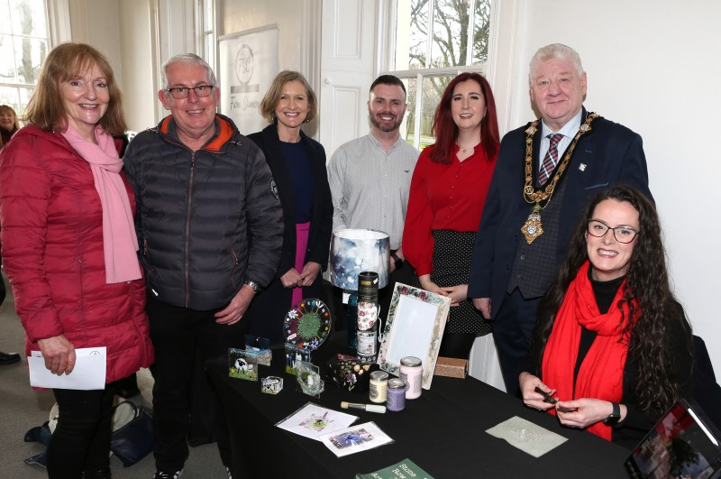 Anne Sheils, Council’s Visitor Information Services; Brendan McCormack, Visit Derry, Liz Steele, Tourism Manager - Culture and Heritage, Tourism Northern Ireland; Mark McGrann Council’s Destination Marketing Manager; Natasha Johnston, Industry Engagement Executive - Tourism Ireland and Emma Thorpe, Stone Row Artisans.