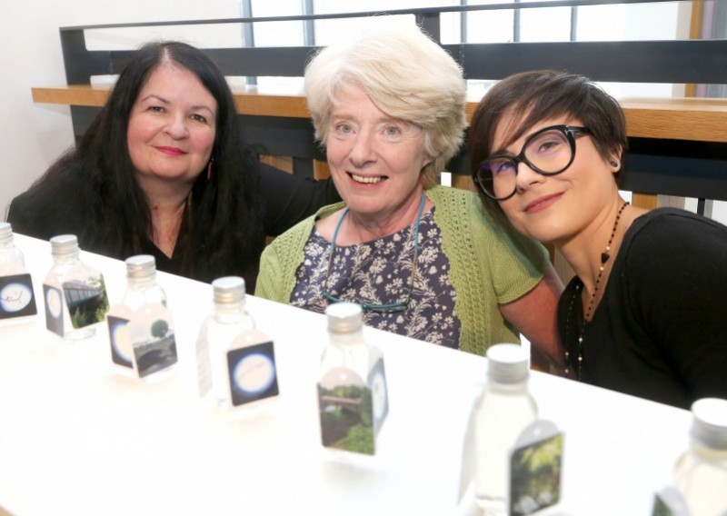 Desima Connolly from Causeway Coast and Glens Borough Council pictured with artist Kathy Herbert and curator Valeria Ceregini.