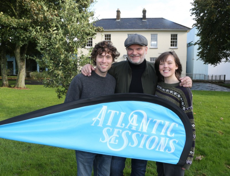 BBC presenter Ralph McLean, Taylor Johnson (Brand New Friend) and Taylor Lally.