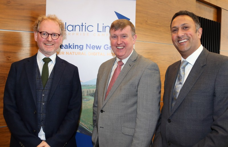 Causeway Chamber of Commerce President Murray Bell pictured with Mervyn Storey MLA and Anthony Newman.