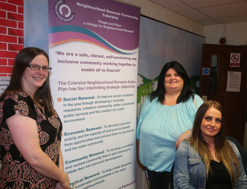 Jenni Archer from Causeway Coast and Glens Borough Council, pictured with some of those who attended the Ballysally Community Engagement event.