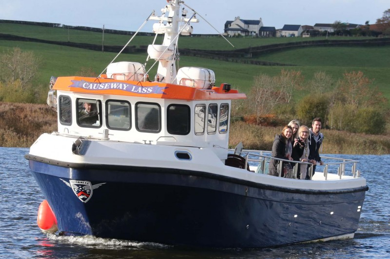 Pictured on board the Causeway Lass on the River Bann are Sarah Rocks from Causeway Coast and Glens Heritage Trust, Alison Walker from Coleraine Visitor Information Centre, the Mayor of Causeway Coast and Glens Borough Council Councillor Brenda Chivers and Richard Donaghey from Causeway Coast and Glens Heritage Trust.