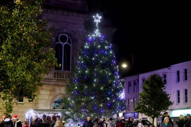 The lighting of the Christmas tree, making the start of the festive season in Coleraine.