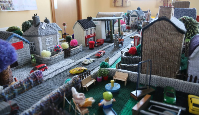 Cloughmills Crochet Group recently created a crochet version of Cloughmills in aid of Macmillan Cancer Support.