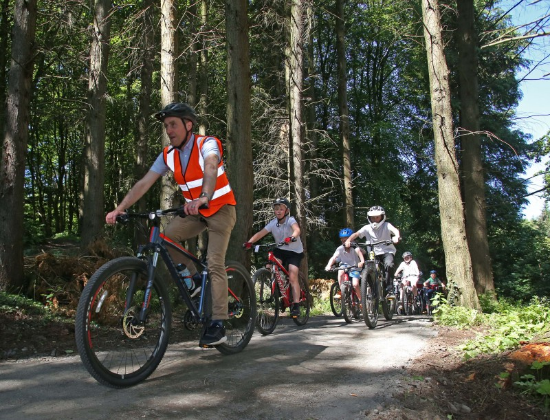 Pictured are some of those who enjoyed the official launch of the Garvagh Forest Trails Project with Mark Strong, Coast and Countryside Officer, Causeway Coast and Glens Borough Council.