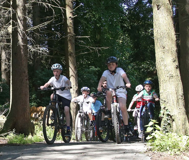 School children from Carhill Integrated Primary School, Garvagh Primary School and St Patrick’s & St Joseph’s Primary School, Glenullin pictured taking part in the official launch of the Garvagh Forest Trails Project.