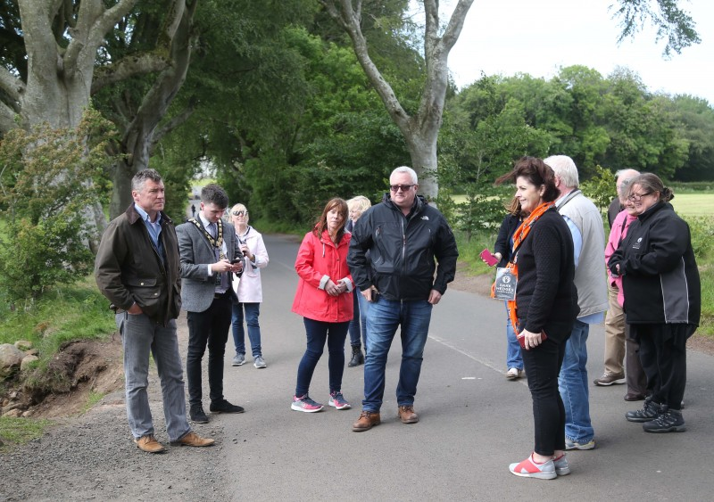 Some of the tourism trade participants pictured at The Dark Hedges experience as part of the familiarisation trip organised by Causeway Coast and Glens Borough Council.
