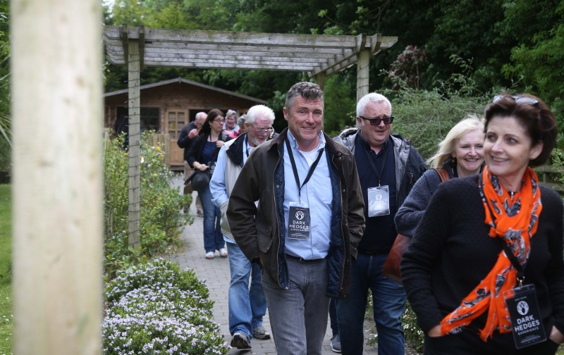 Some of tourism trade participants pictured at The Dark Hedges experience as part of the familiarisation trip organised by Causeway Coast and Glens Borough Council.
