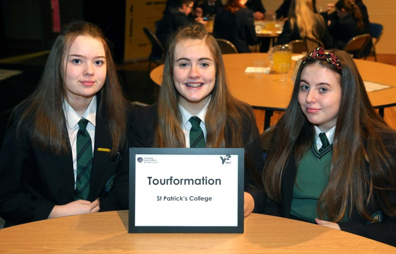 Pictured are pupils from St Patrick’s College in Dungiven who were highly commended for their business concept idea at the Digital Youth programme finale event.