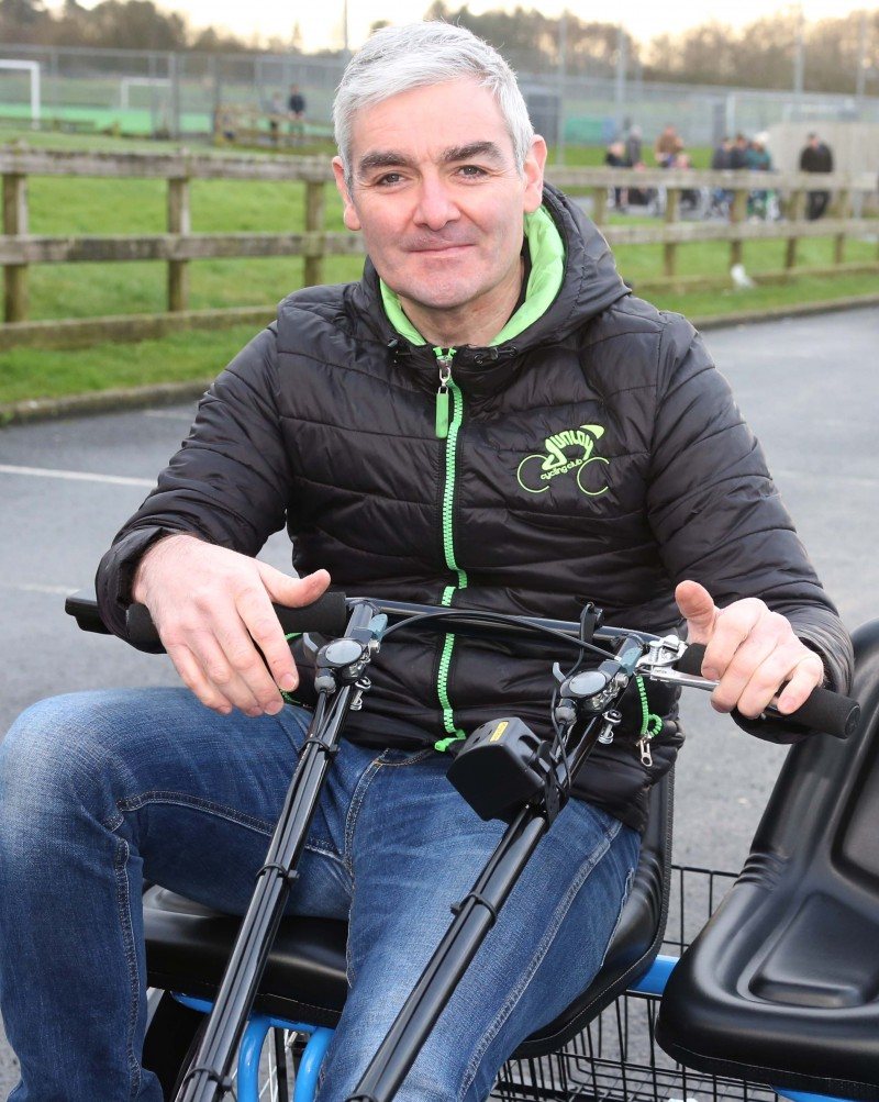 Niall O'Hagan from Dunloy Cycling Club pictured at the Inclusive Cycling event organised by Causeway Coast and Glens Borough Council.