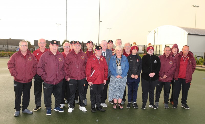 The Dungiven Team pictured with Deputy Mayor Margaret-Anne McKillop.