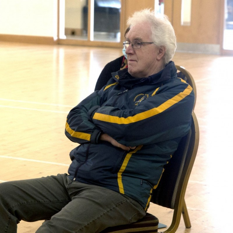 North Antrim GAA Cultural Officer Jimmy Gaston pictured at the event in Dunloy organised by Causeway Coast and Glens Borough Council.