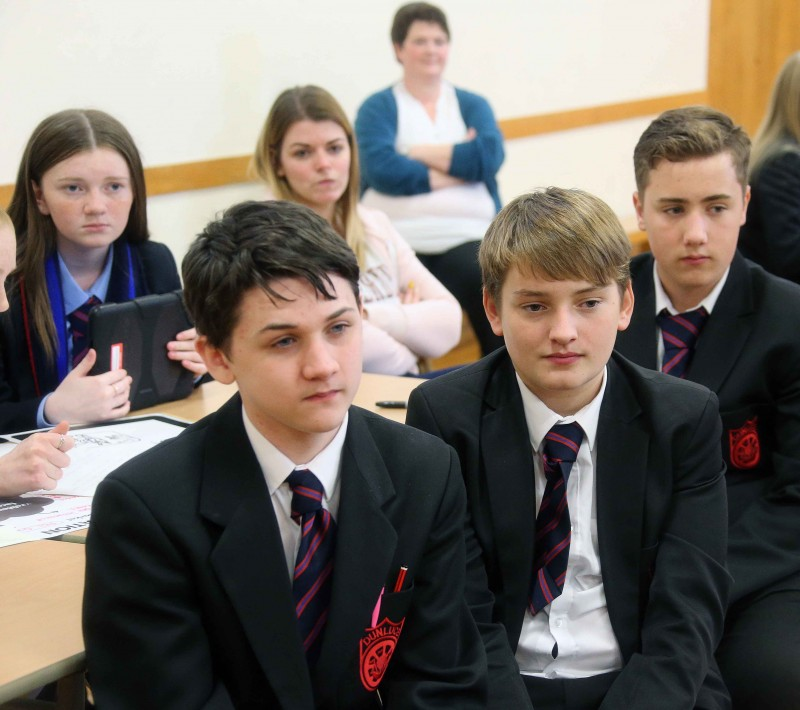 Students from Dunluce School in Bushmills pictured at the Digital Youth launch event delivered by Causeway Coast and Glens Borough Council and Young Enterprise NI.