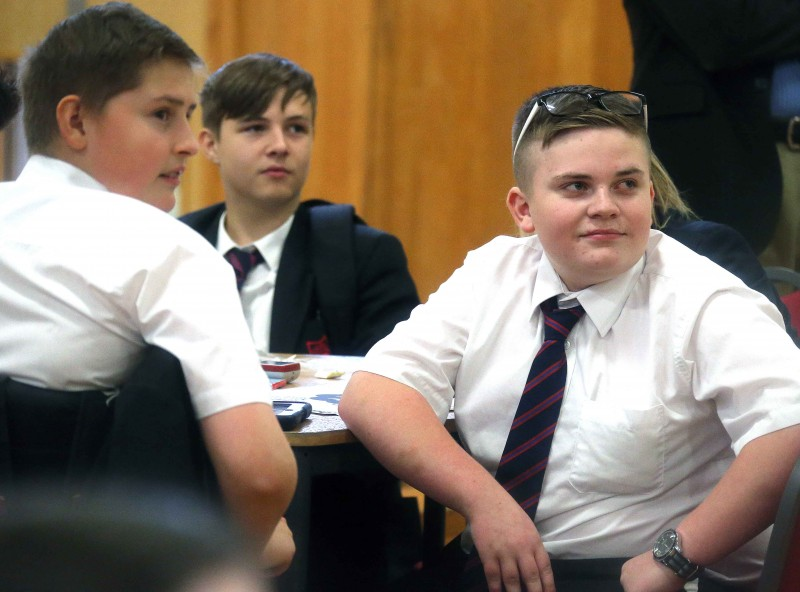 Students from Dunluce School in Bushmills pictured at the Digital Youth launch event delivered by Causeway Coast and Glens Borough Council and Young Enterprise NI.