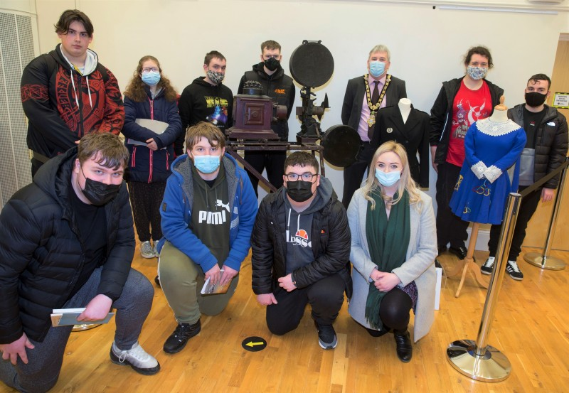 The Inclusive Learning class from the Northern Regional College in Ballymoney enjoy a visit to the ‘100 Objects for 100 Years’ exhibition with their lecturer Charlene O’Donnell.