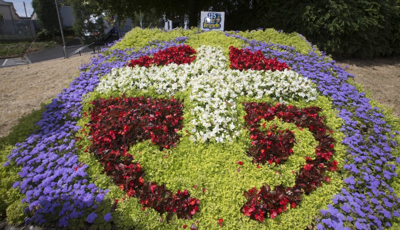 The new flowerbed in Ballymoney marking 125 years of the Girls Brigade.