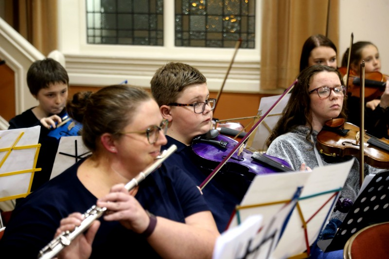Some of the young musicians who took part in the Sam Henry inspired concert.