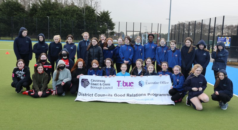 Some of the post-primary school pupils from across the Borough who took part in the ‘Different Ball Same Goal’ finale in Coleraine organized by Causeway Coast and Glens Borough Council.