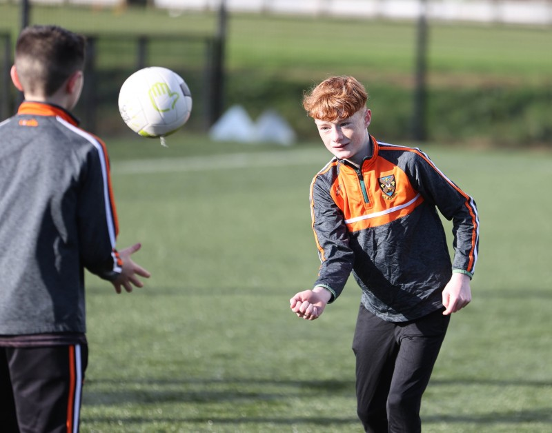 These boys were among the post-primary pupils in the Borough who took part in the ‘Different Ball Same Goal’ event in Coleraine.
