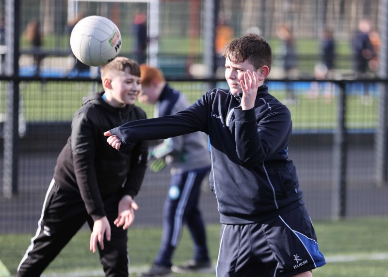 Taking part in the ‘Different Ball Same Goal’ event in Coleraine organized by Causeway Coast and Glens Borough Council.