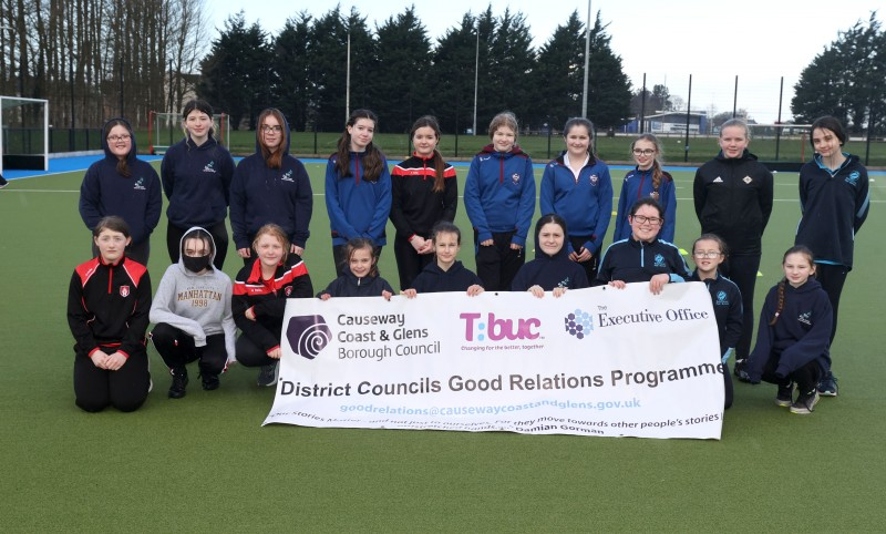 Some of the post-primary school pupils from across the Borough who took part in the ‘Different Ball Same Goal’ finale in Coleraine organized by Causeway Coast and Glens Borough Council.