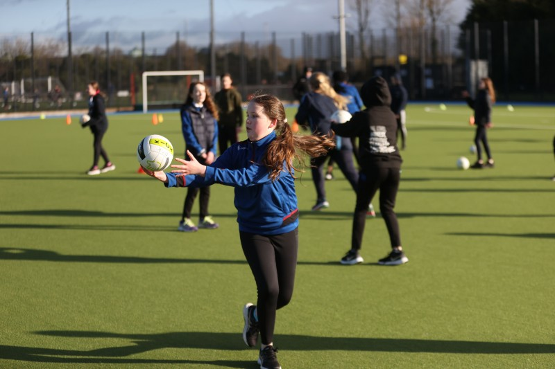 Enjoying the sporting opportunities on offer at the ‘Different Ball Same Goal’ event in Coleraine.