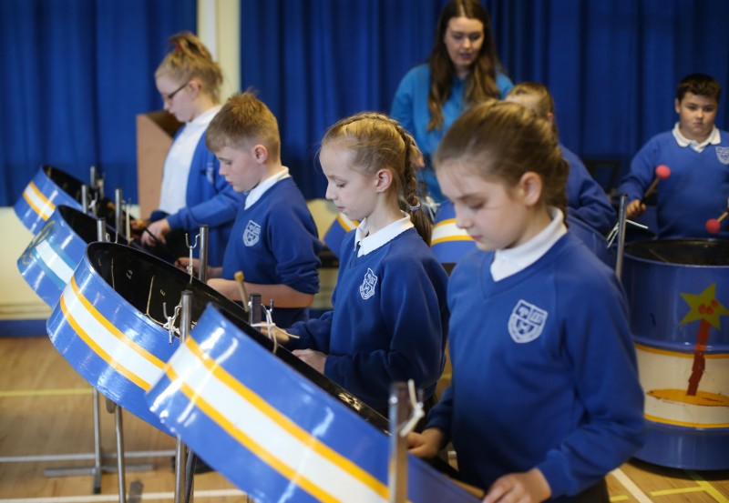 School children perform during the Voting Night at Harpur's Hill.