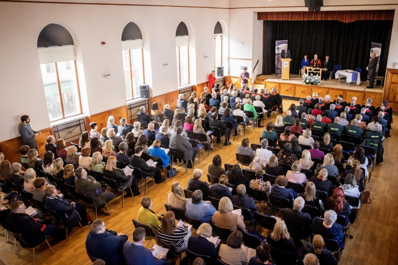 Attendees pictured at the Freedom of the Borough ceremony held in Coleraine Town Hall, as Council bestows this honour on Health and Care Staff.