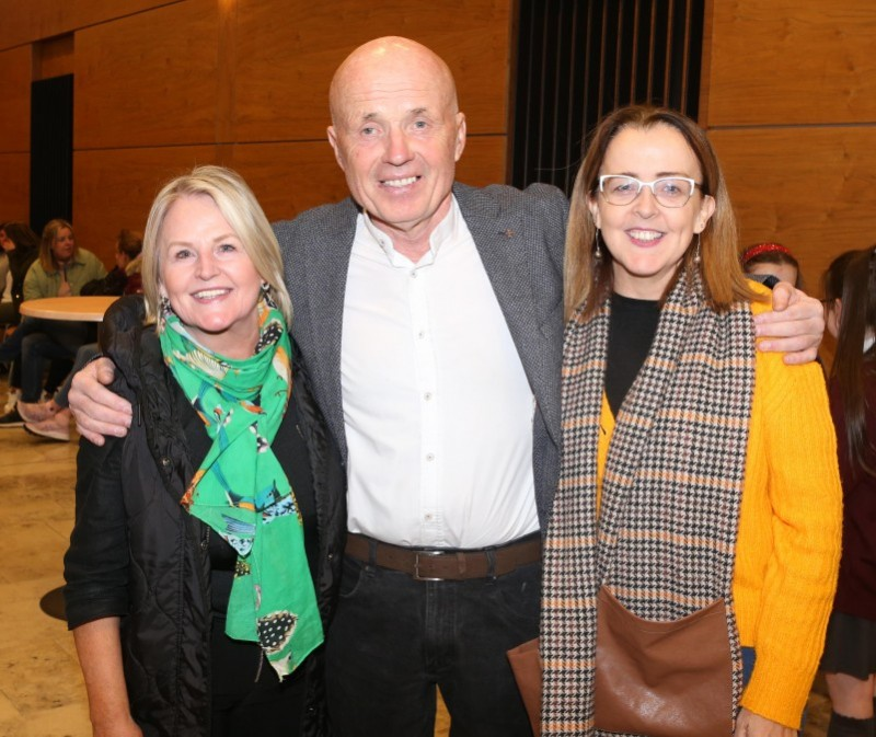 Una McKinley with Councillor Sean McGlinchey and Councillor Cara McShane.