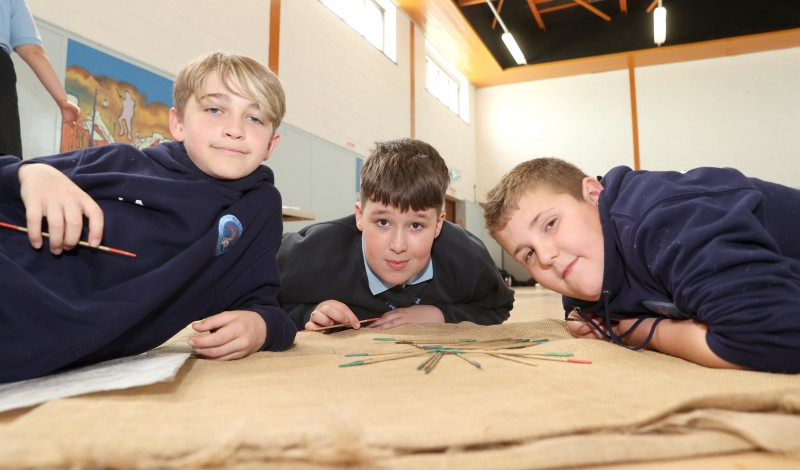Some of the pupils who enjoyed the activities on offer during the Museums Service workshop.