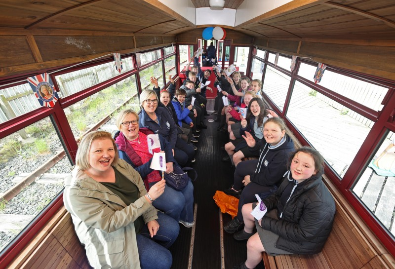 All board for a special journey on the Giant’s Causeway and Bushmills Railway.