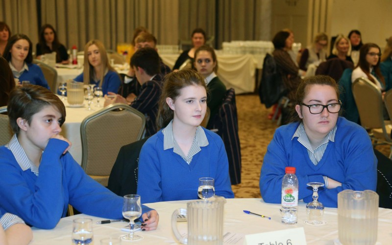 Some of the pupils who took part in the ‘Let’s Talk’ event.