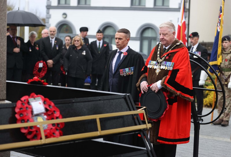 Mayor, Councillor Steven Callaghan with Council Chief Executive, David Jackson.