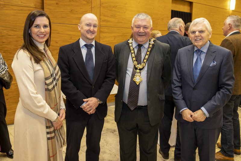 Deputy Lieutenant for County Londonderry Leona Kane, Deputy Lieutenant for County Londonderry David Cunningham, Mayor of Causeway Coast and Glens Borough Council, Councillor Ivor Wallace and Deputy Lieutenant for County Londonderry Dr William McGinnis.