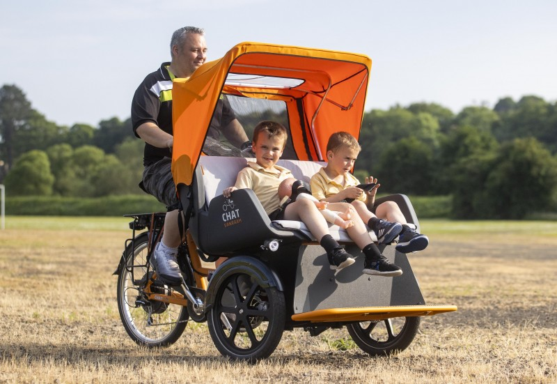 The new all ability cycles including the new rickshaw cycle were a big hit at Council's recent all inclusive family event at Limavady's Roe Mill Recreation Grounds