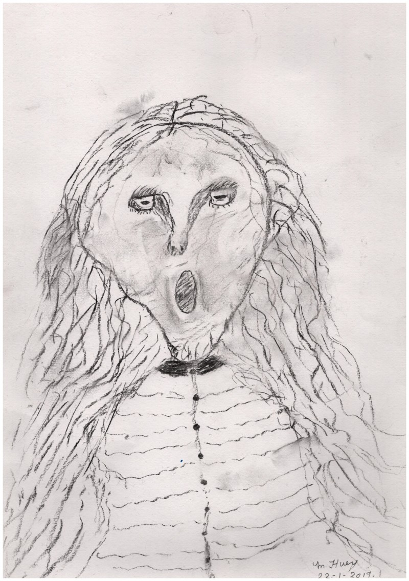 Project participant Margaret Huey’s charcoal drawing which is included as part of the new folklore inspired ‘Lore of the land’ book.