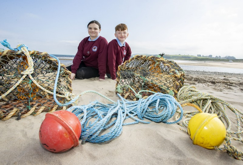 Head Boy and Head Girl of Ballycastle Integrated PS, Riley Morris and Maia Kinney