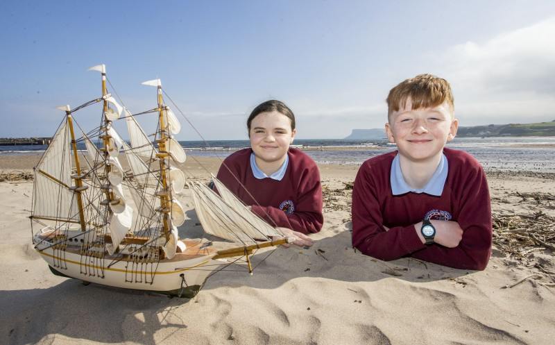 Riley Morris and Maia Kinney, Head Boy and Head Girl of Ballycastle Integrated PS