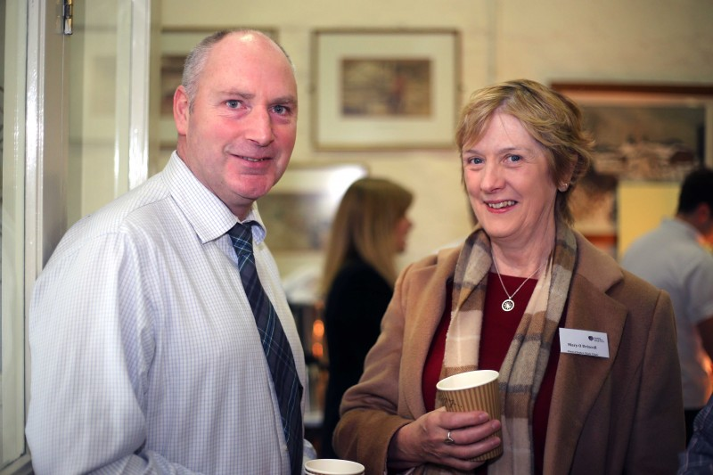 Peter Thompson, Causeway Coast and Glens Borough Council's Head of Tourism and Recreation, pictured with Mary O'Driscoll from Rathlin Island Ferry Company at the Meet The Maker event organised by Causeway Coast and Glens Borough Council's Tourism Team as part of the Taste Causeway, a nine-day food celebration across the destination.