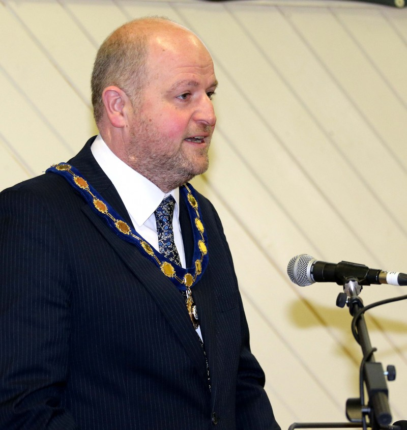 Councillor Trevor Clarke, Deputy Mayor of Causeway Coast and Glens Borough Council addresses the Meet The Maker event organised by Causeway Coast and Glens Borough Council's Tourism Team as part of Taste Causeway, a nine-day food celebration across the destination.
